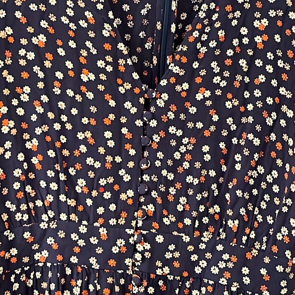NWOT Madewell Navy Blue Flower Dress-Size 10 - Picture 4 of 16